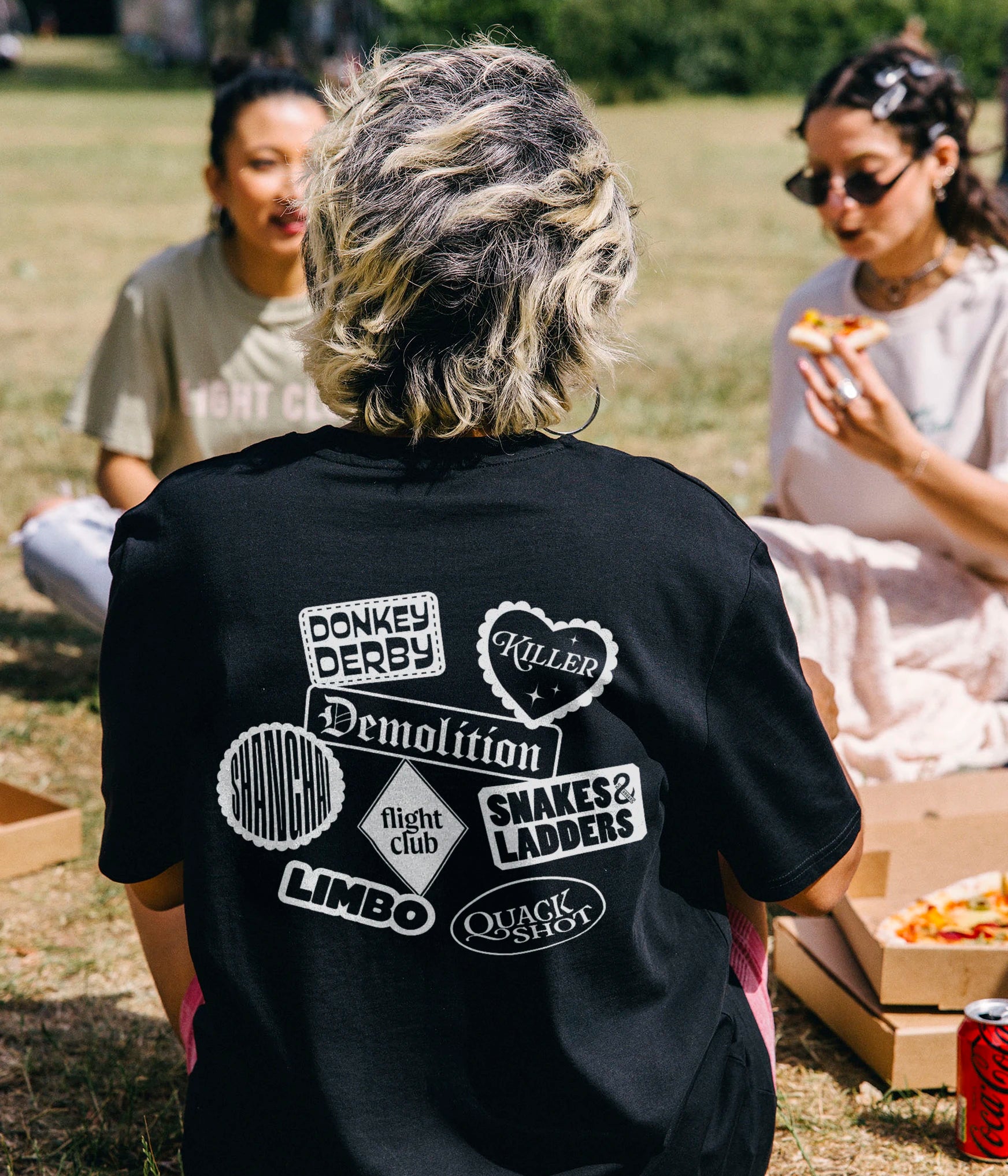 Black Game Names Tee