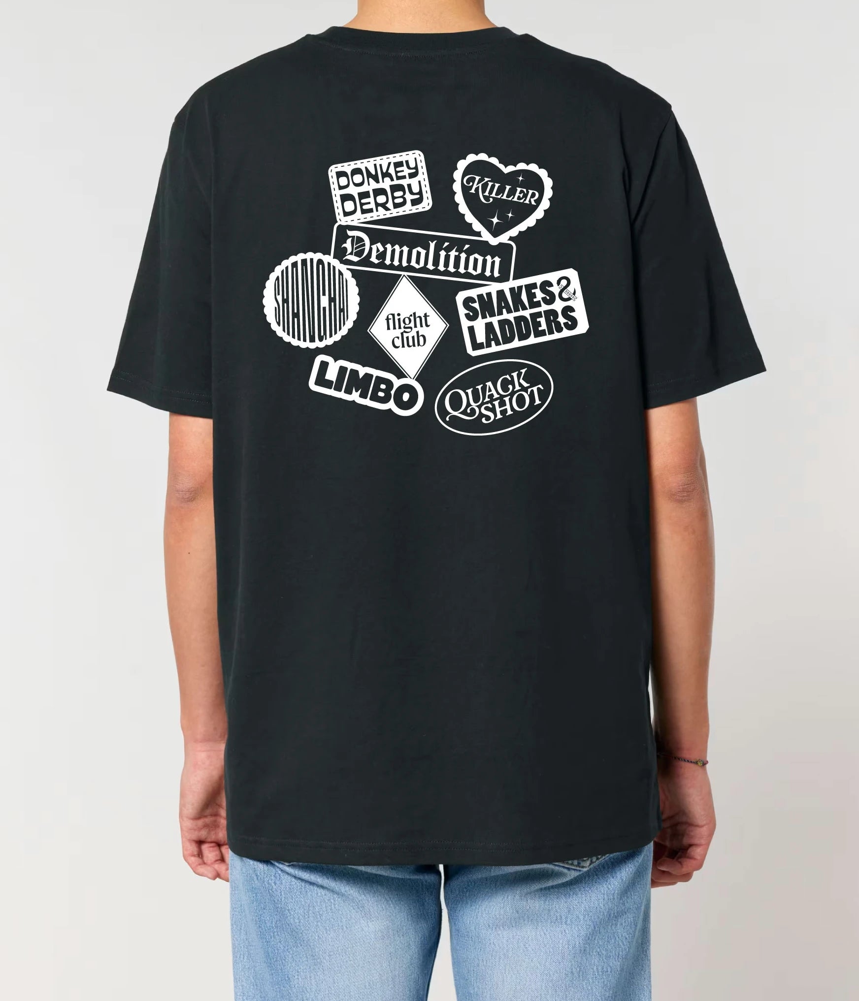 Black Game Names Tee