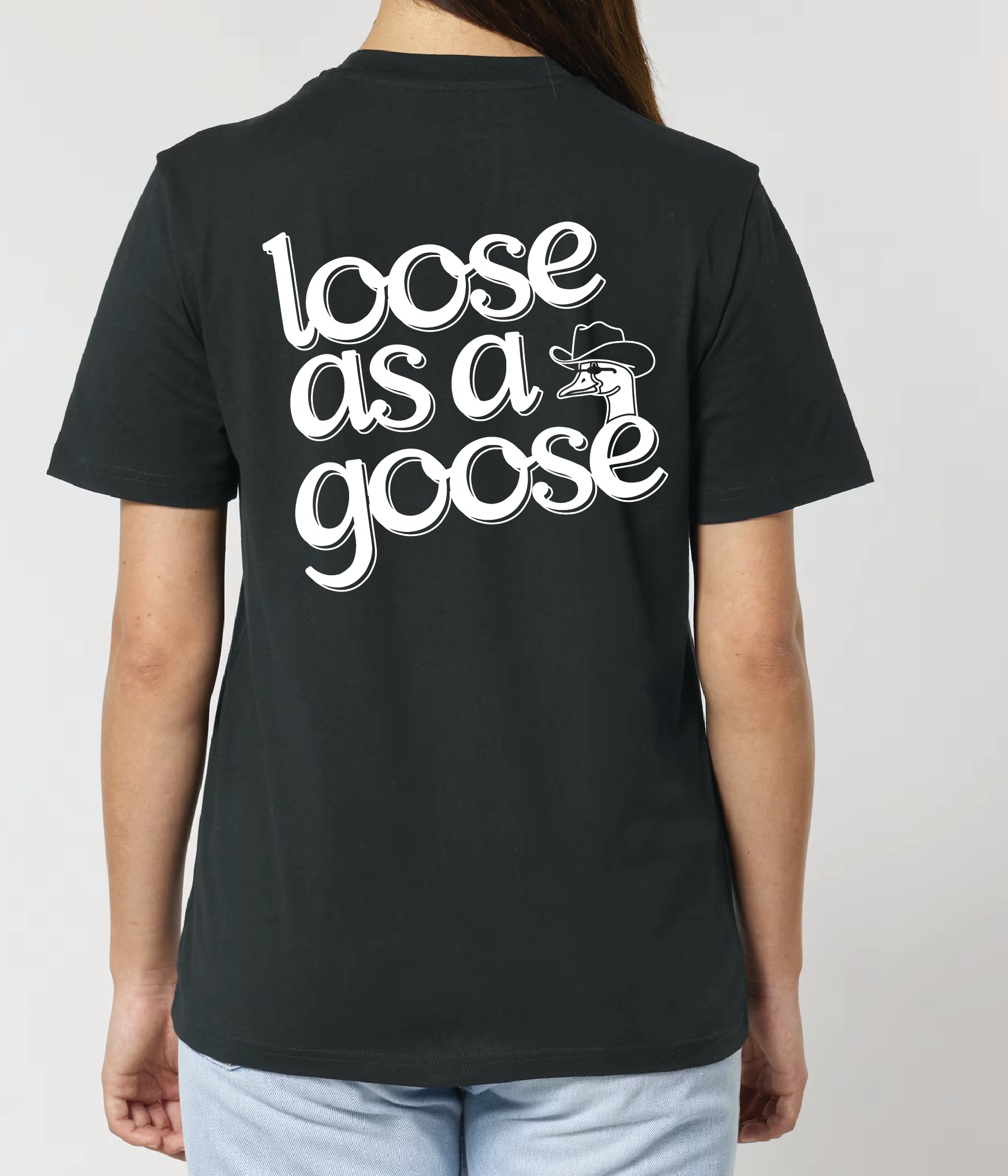 Loose as a Goose Black Tee