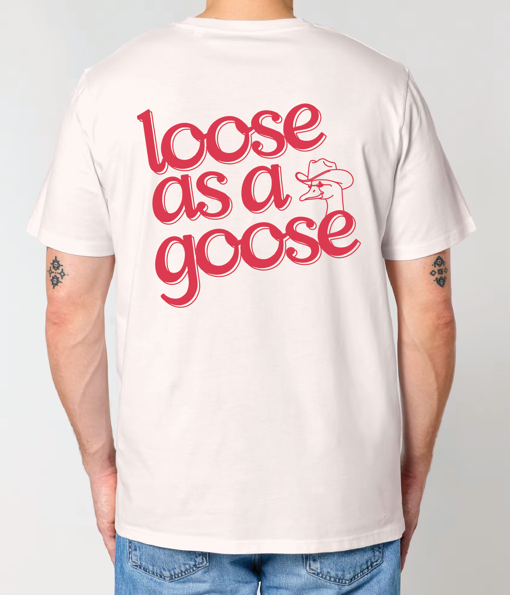 Loose as a Goose White Tee
