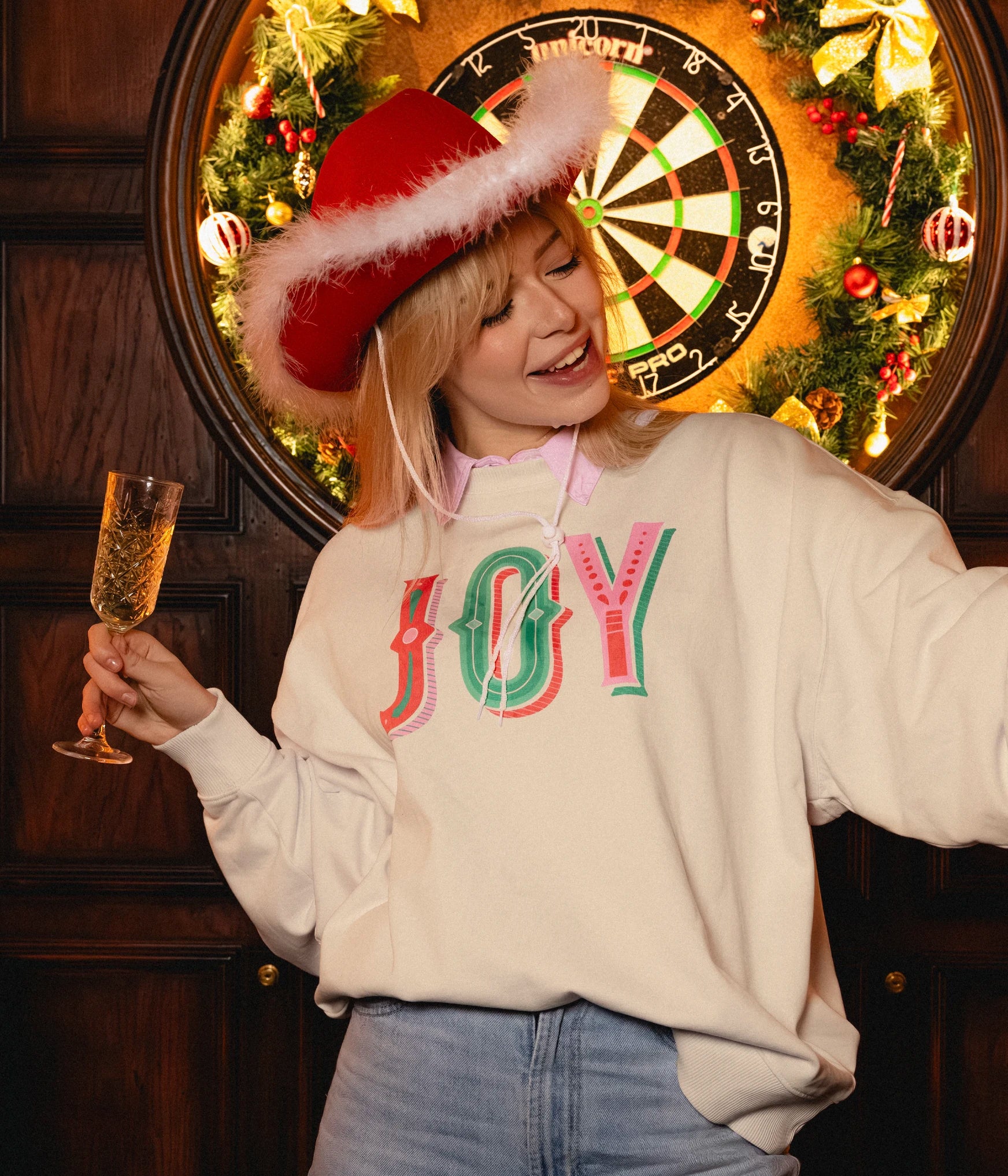 Joy Christmas Jumper Natural Raw