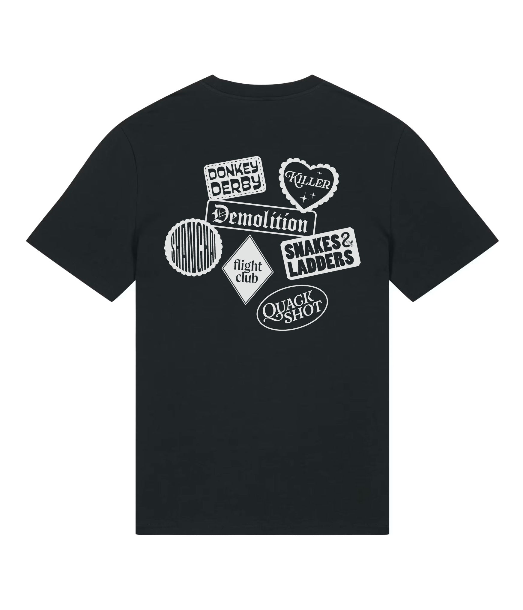 Black Game Names Tee