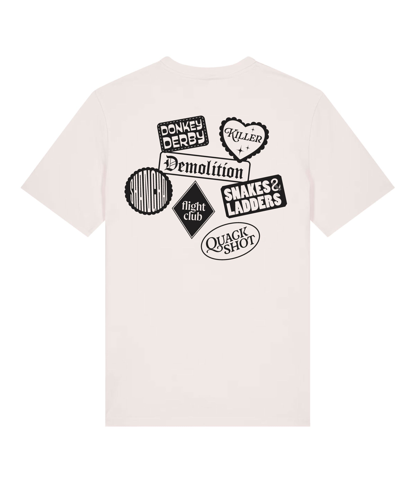 Vintage White Game Names Tee