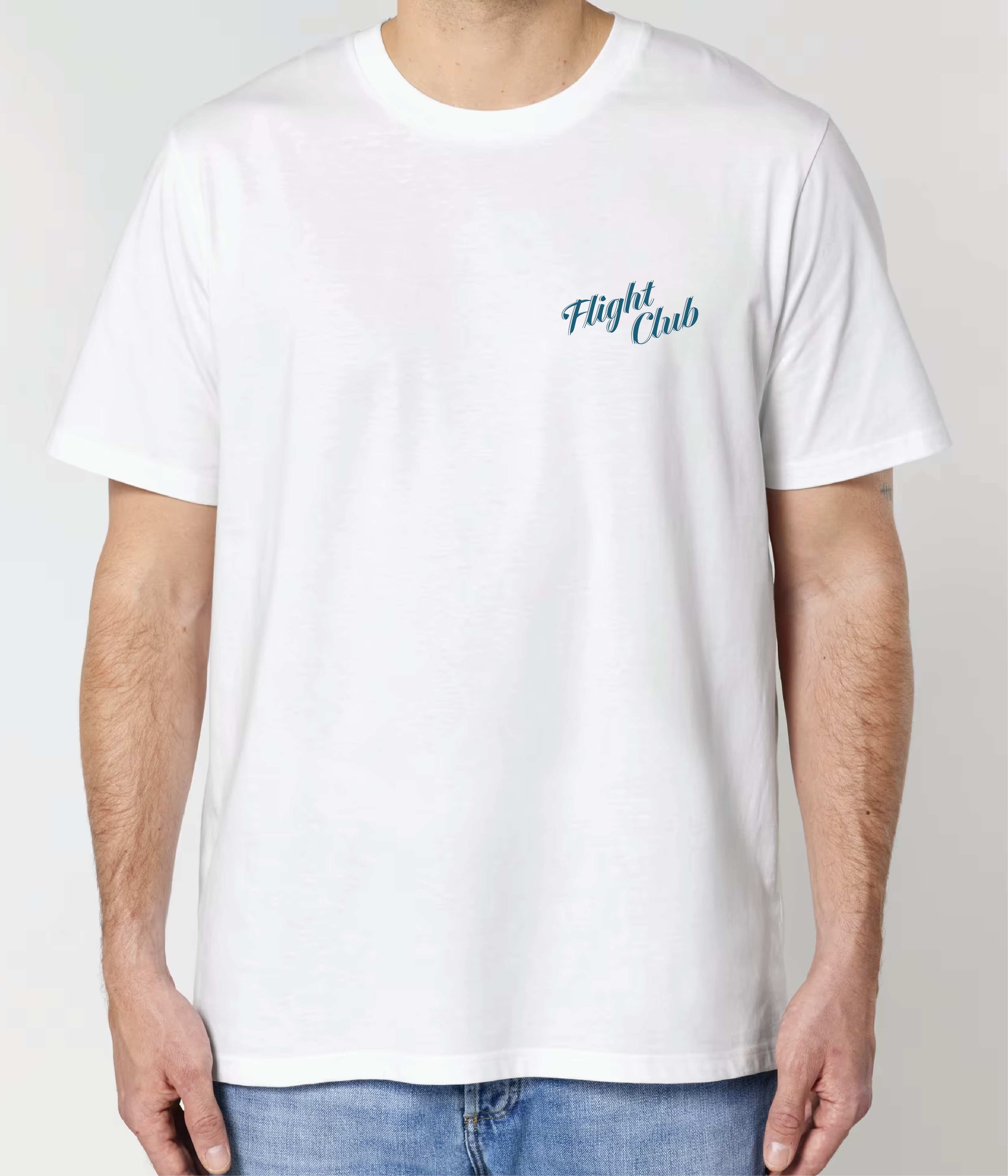White Social Darts - Blue Design Tee