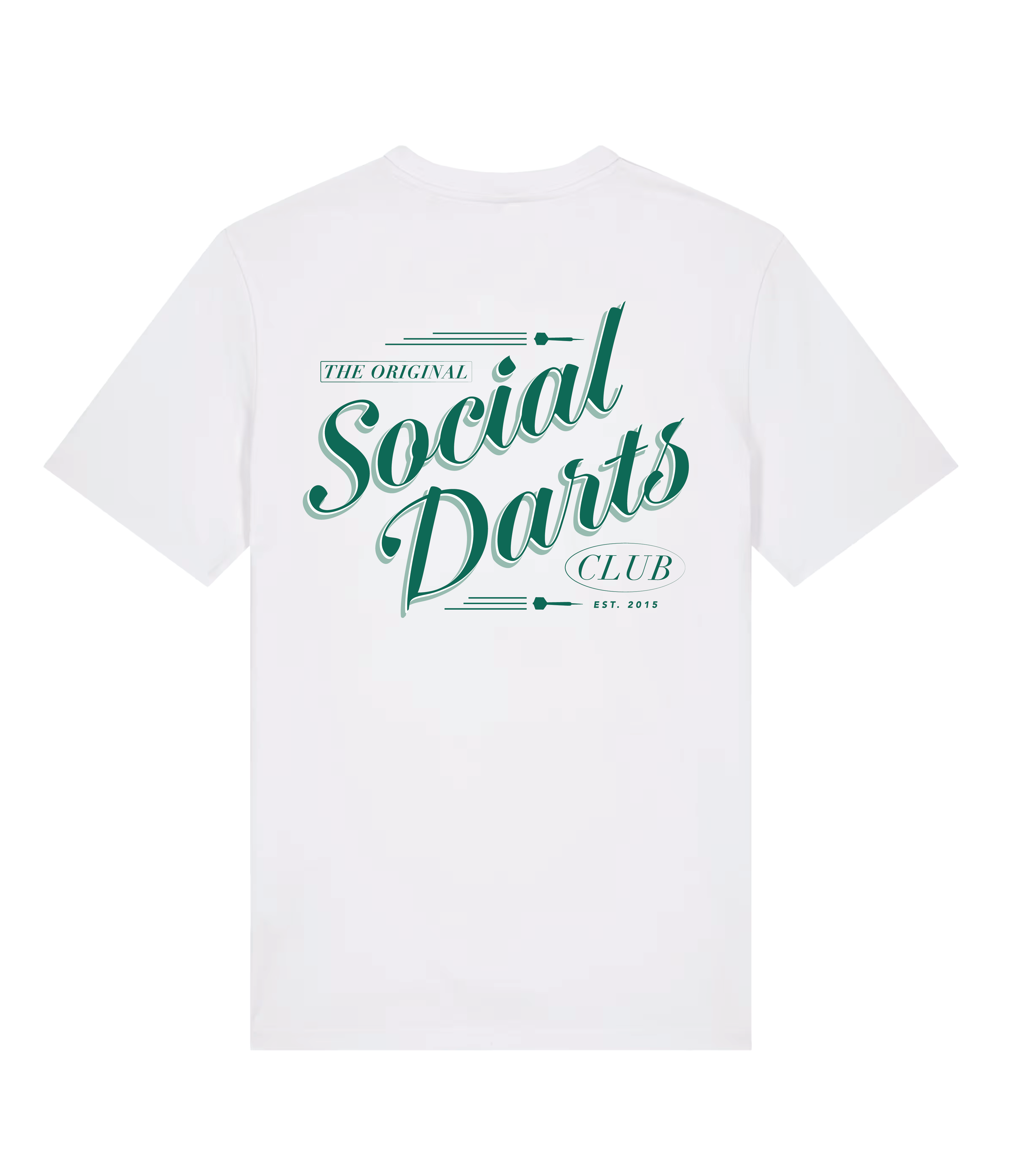White Social Darts - Green Design Tee