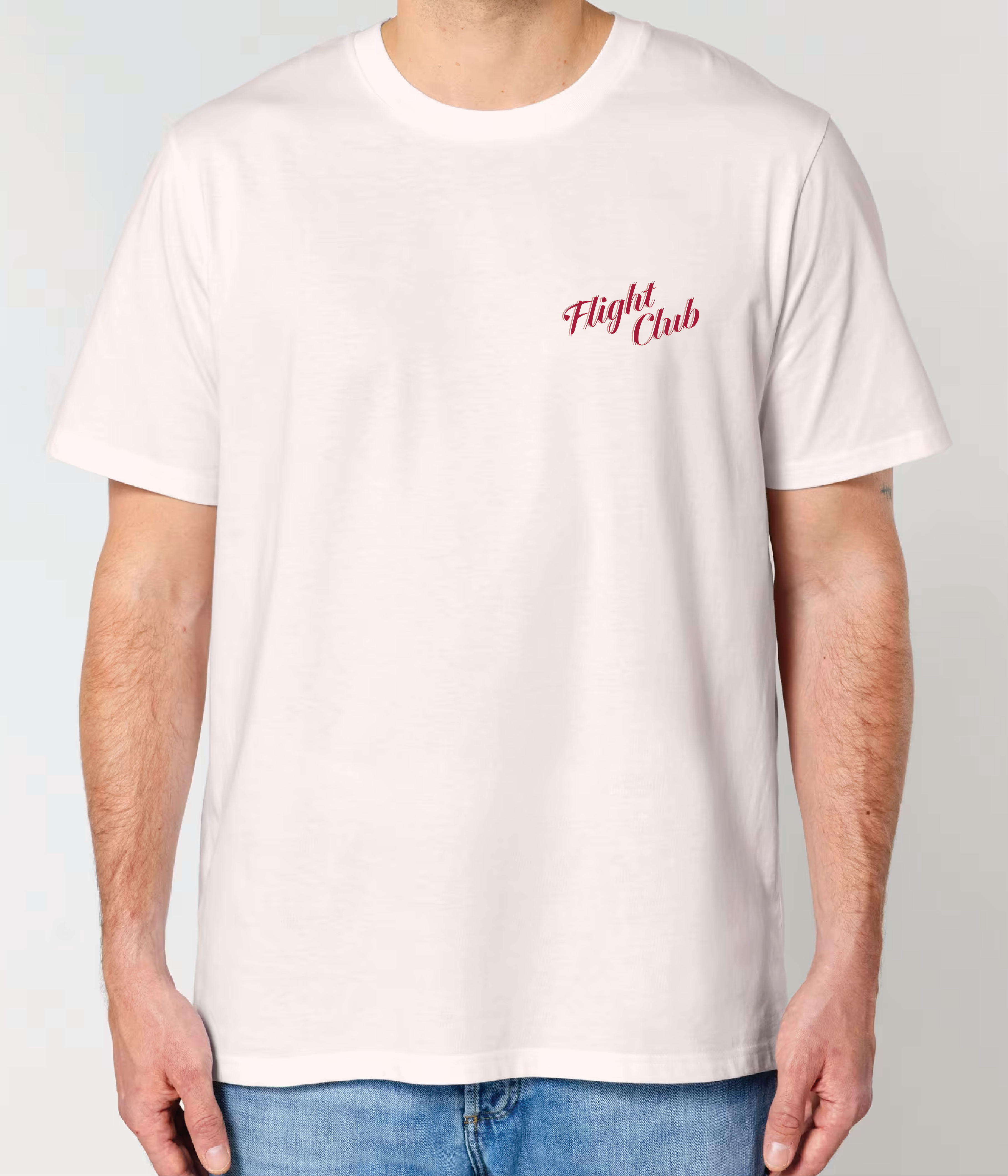 Vintage White Social Darts - Red Design Tee