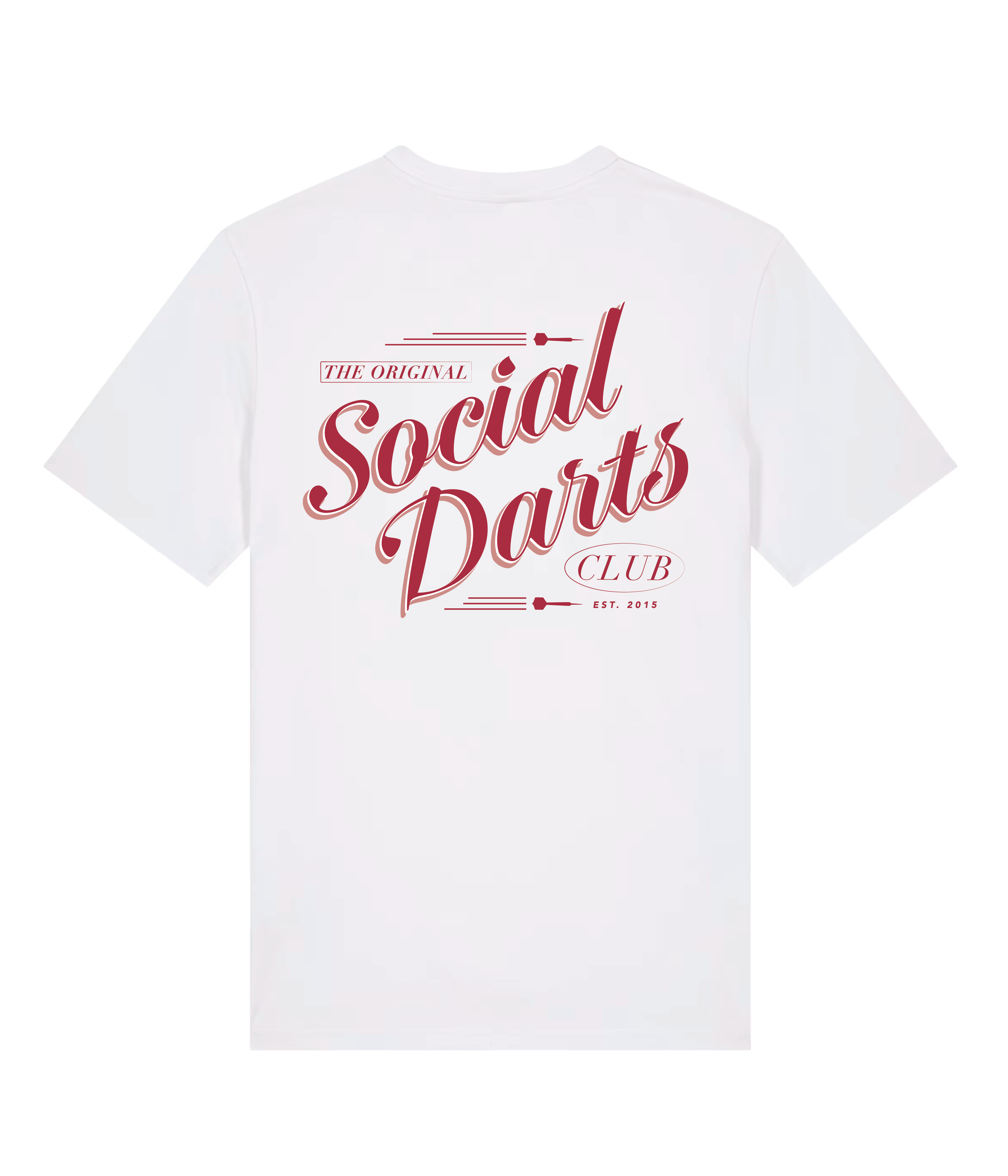 White Social Darts - Red Design Tee