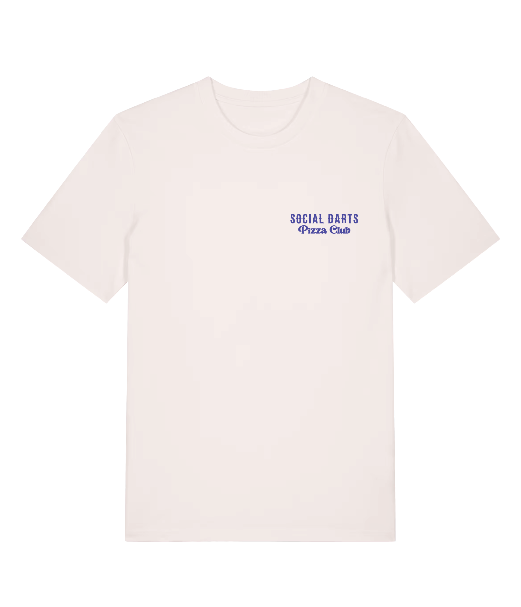 Vintage White Social Darts Pizza Club Tee