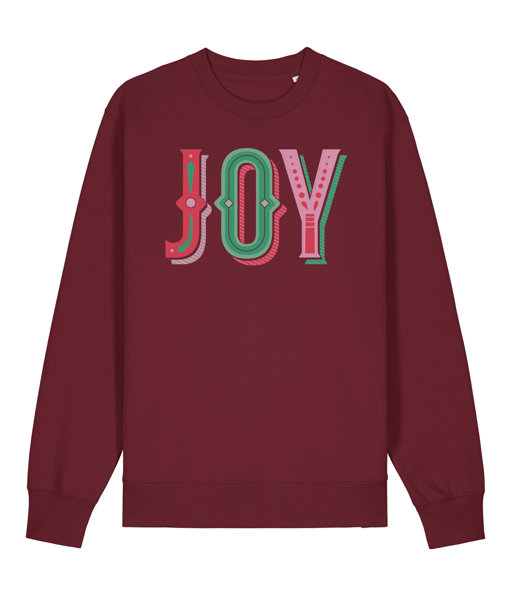 Joy Christmas Jumper Burgundy