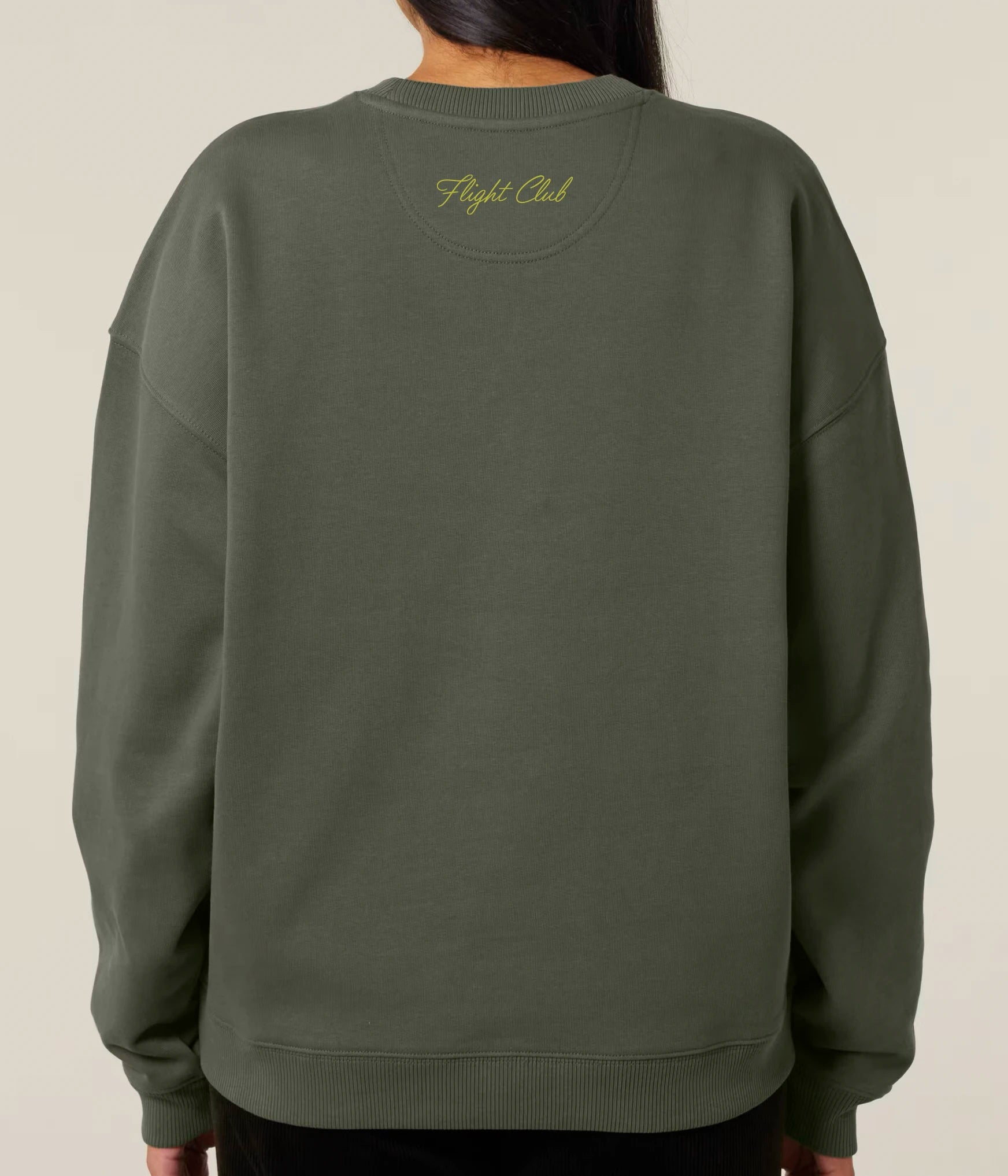 Merrier with a Margarita Illustration Christmas Jumper Khaki