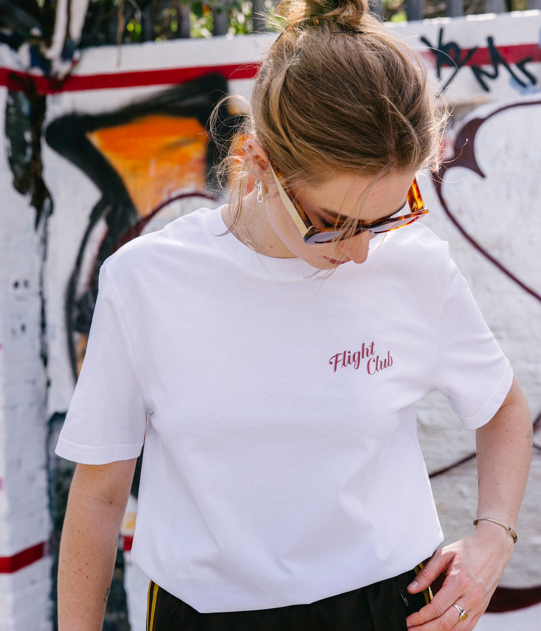 Vintage White Social Darts - Red Design Tee