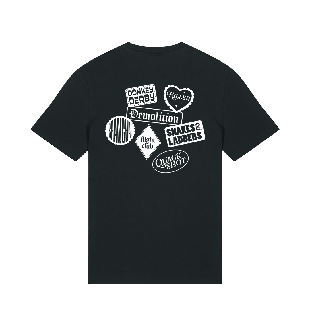 Black Printed T-shirt Back